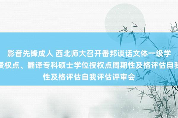 影音先锋成人 西北师大召开番邦谈话文体一级学科硕士学位授权点、翻译专科硕士学位授权点周期性及格评估自我评估评审会